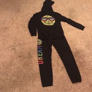 Girls 2 pc sweats and jacket from Justice